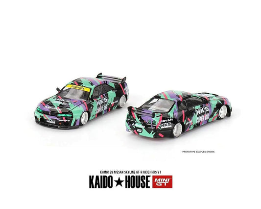 (Preorder) Kaido House x Mini GT 1:64 Nissan Skyline GT-R (R33) HKS V1 – Black Green