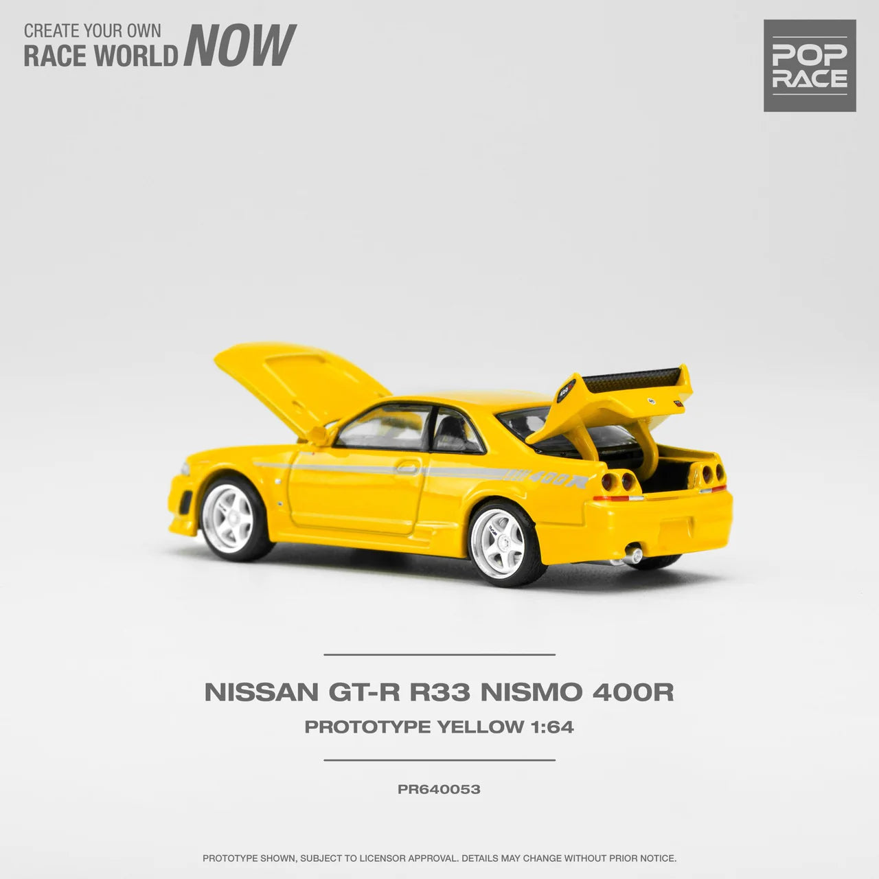 Pop Race Nissan GT-R R33 Nismo 400R Prototype Yellow