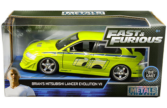 Jada 1:24 Brian’s 2002 Mitsubishi Lancer Evo VIII – Green – Fast & Furious