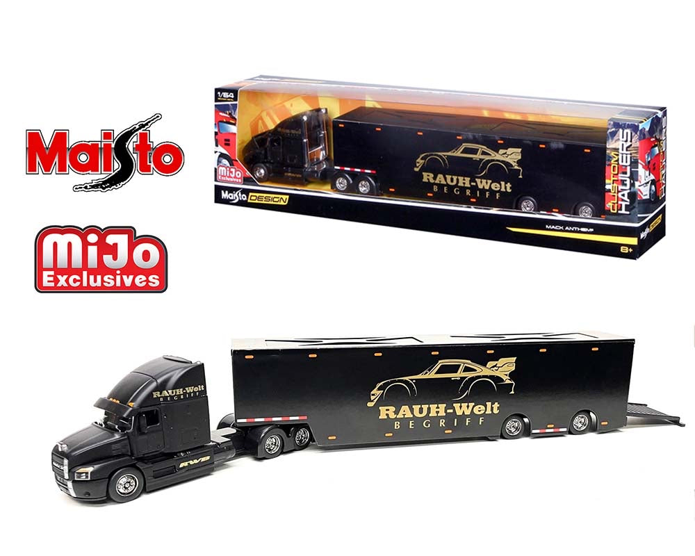 Maisto 1:64 Mack Anthem Enclosed Transporter Rauh-Welt Begriff – Design Custom Haulers – MiJo Exclusives