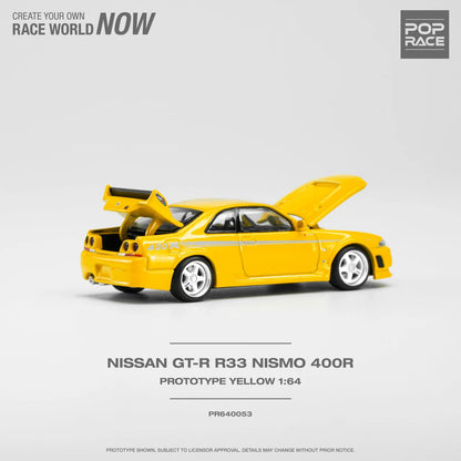 Pop Race Nissan GT-R R33 Nismo 400R Prototype Yellow