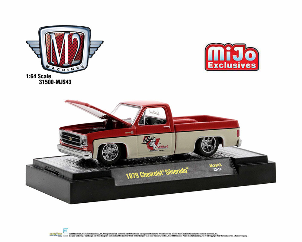 M2 Machines 1:64 1979 Chevrolet Silverado “Go With Edelbrock” – MiJo Exclusives Limited Edition