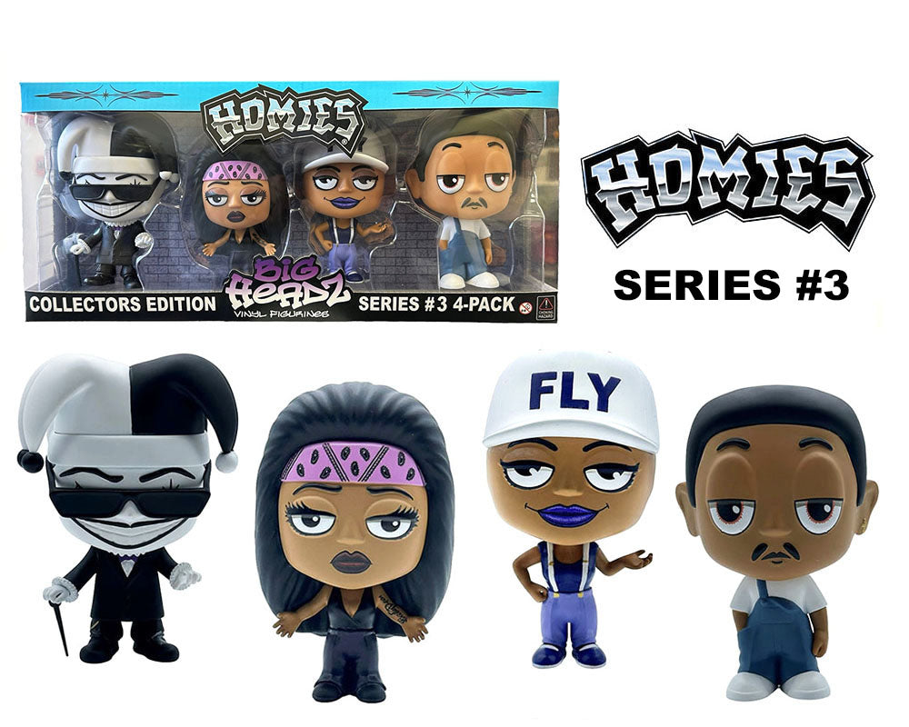 Homies Figures 4.5″ Big Headz Series 3 4-Pack Collector’s Edition