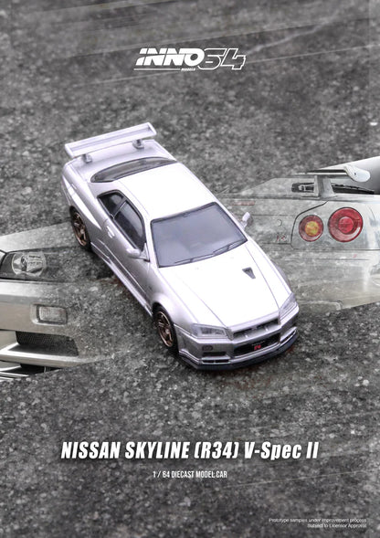 INNO64 1:64 Nissan Skyline GT-R (R34) V-Spec ll SIL