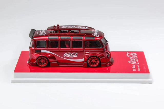 Flame Model 1:64 Scale Coca Cola VW T1 Van Kombi Wide Body Modified Version