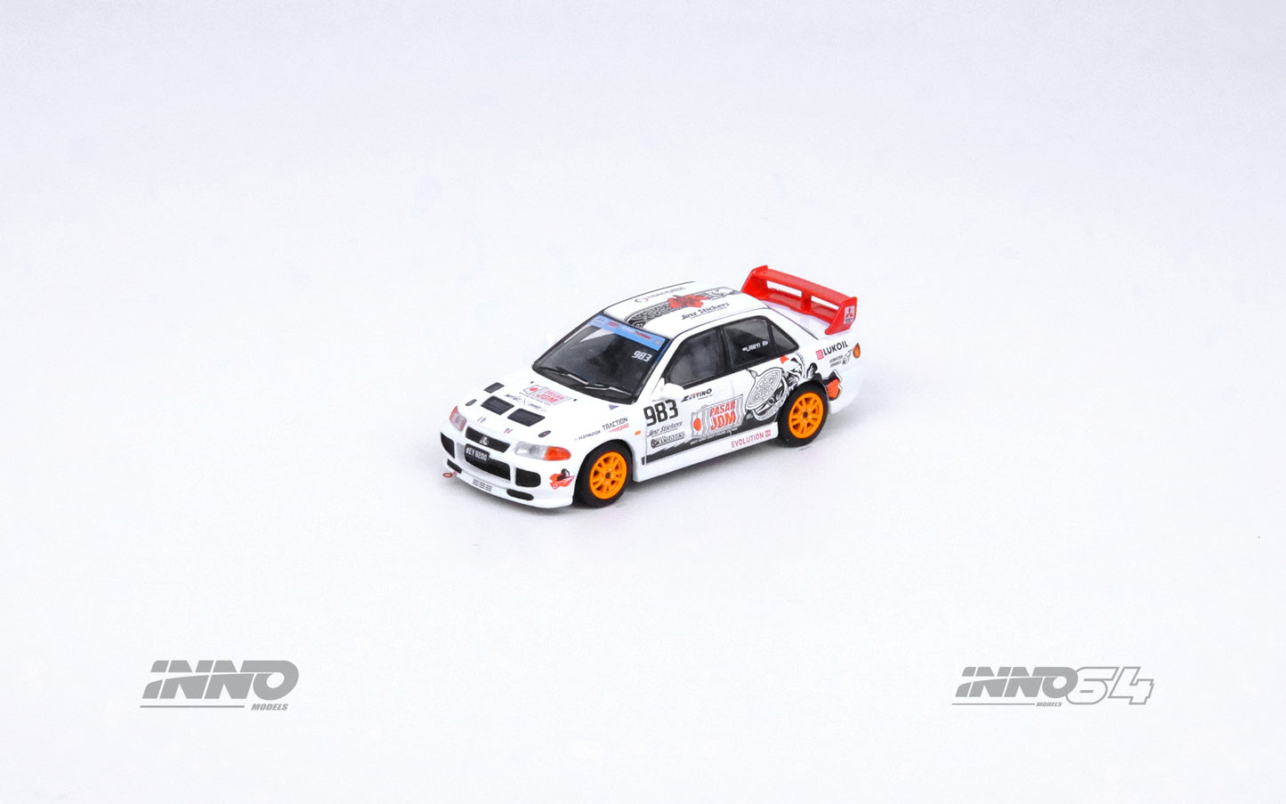 INNO64 1/64 TOYOTA COROLLA AE86 LEVIN AND MITSUBISHI LANCER EVOLUTION III TRACKERZ RACING BOX SET