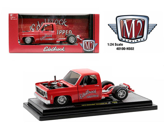 M2 Machines 1:24 1973 Chevrolet Cheyenne Super 10 Edelbrock Custom Bedless SQUAREBODY – Hobby Exclusives