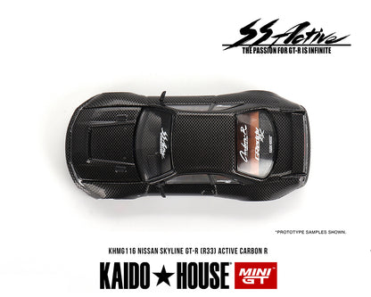 (Preorder) Kaido House x Mini GT 1:64 Nissan Skyline GT-R (R33) Active Carbon R