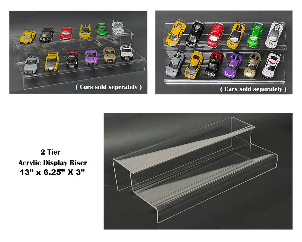 Riser 2 Tier Acrylic Stand Riser (13″x6.25″x3″) – Mijo Exclusives