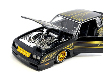 Maisto 1:24 1986 Chevrolet Monte Carlo Lowrider – Black – Design Lowriders – Mijo Exclusives