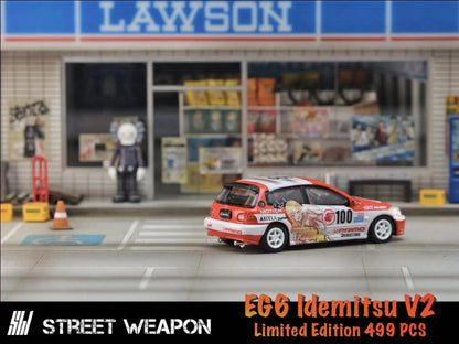 STREET WEAPON HONDA CIVIC EG6 IDEMITSU V2 LIVERY 1/64 SCALE DIECAST CAR