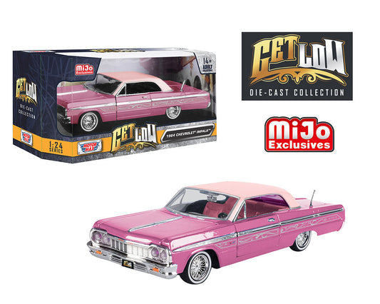 Motormax 1:24 1964 Chevrolet Impala SS Hard Top Pink – Get Low – MiJo Exclusive