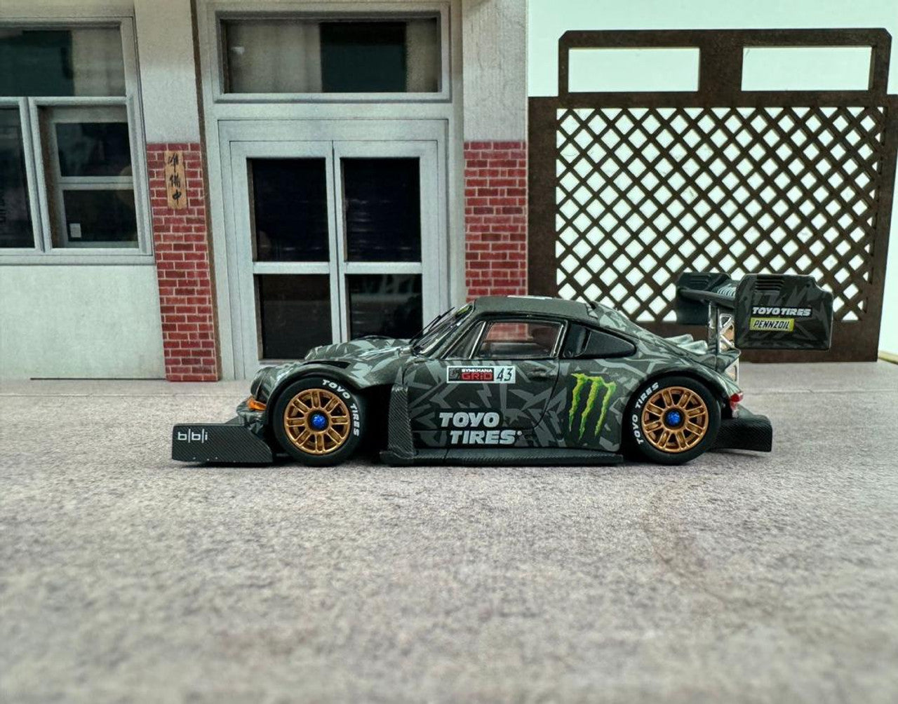 PORSCHE 911 SVRSR HOONIPIGASUS MONSTER LIVERY KB43 1/64 SCALE DIECAST CAR MODEL BY TOP MODELS