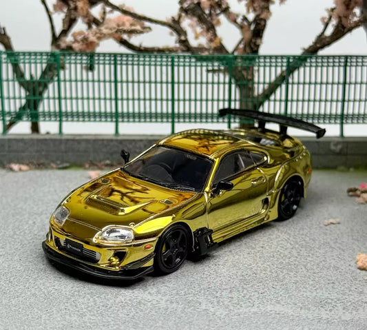 SUPRA A80Z PANDEM GOLD 1/64 SCALE DIECAST CAR MODEL BY LMLF MODELS