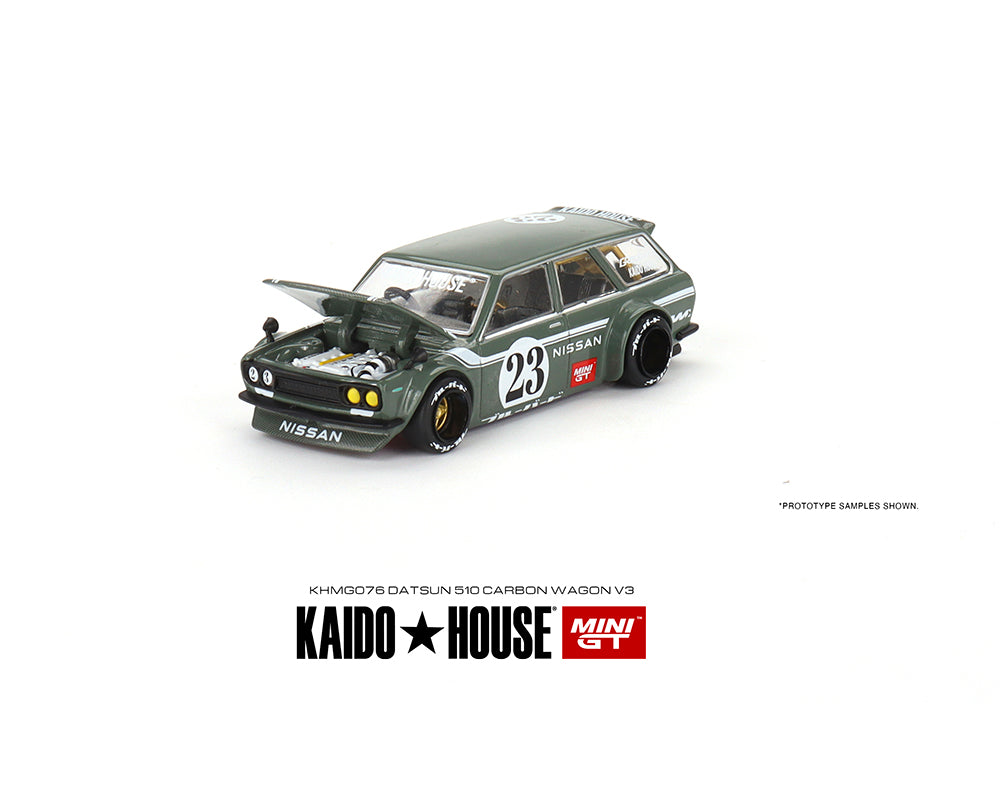 Kaido House x Mini GT 1:64 Datsun KAIDO 510 Wagon CARBON FIBER V3