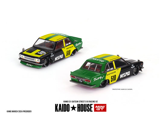 (Preorder) Kaido House x Mini GT 1:64 Datsun Street 510 Racing V2 – Black Yellow