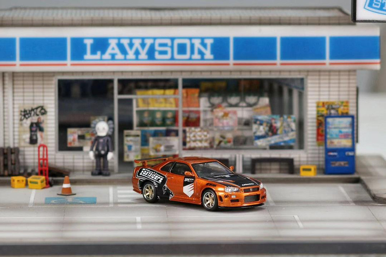 STREET WEAPON NISSAN SKYLINE GT-R R34 NEED FOR SPEED UNDERGROUND 300 MADE 1/64 SCALE DIECAST CAR MODEL