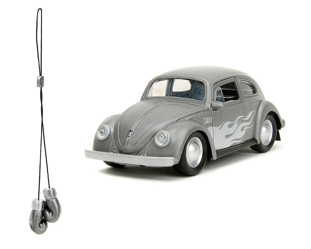 Jada 1:32 1959 Volkswagen Beetle with Boxing Gloves – Matte Grey – Punch Buggy